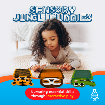 Sensory Jungle Buddies: 4-Pack Large Sensory Mats for Children