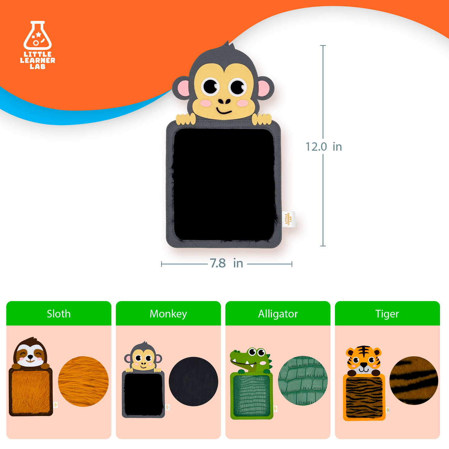 Sensory Jungle Buddies: 4-Pack Large Sensory Mats for Children