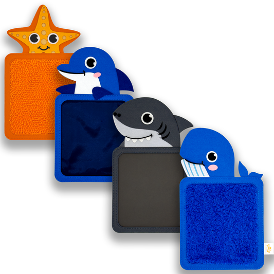 Sensory Sea Buddies: 4-Pack Large Sensory Mats for Children